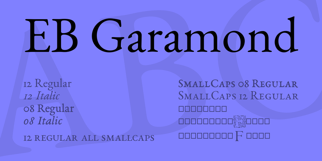 Пример шрифта EB Garamond #1