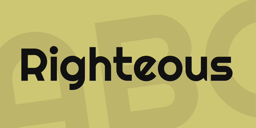 Пример шрифта Righteous #1