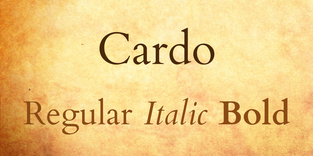 Пример шрифта Cardo #1