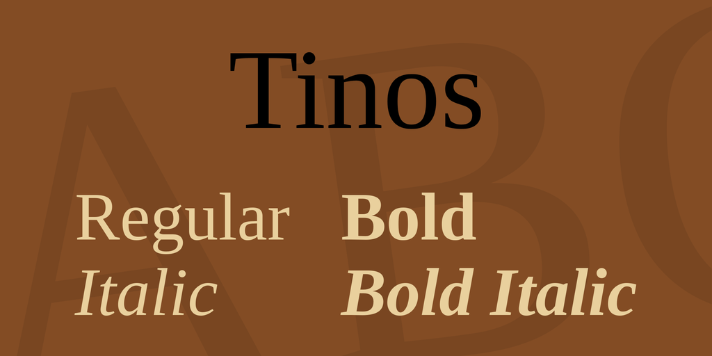Пример шрифта Tinos #1