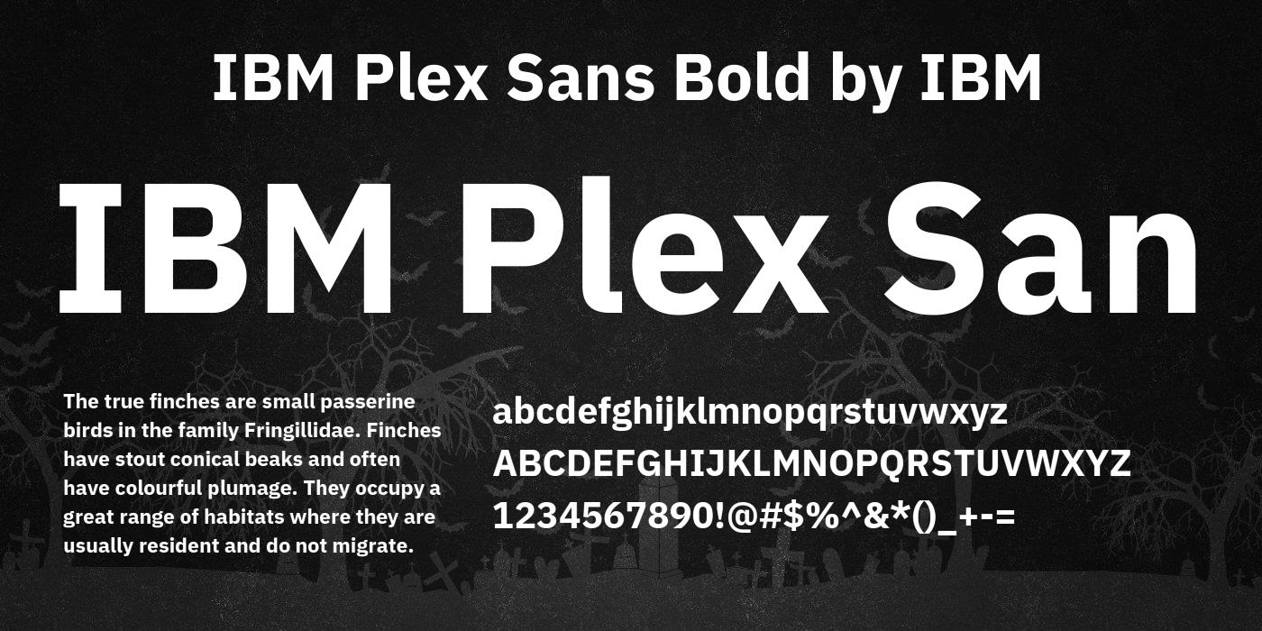 Пример шрифта IBM Plex Sans #1