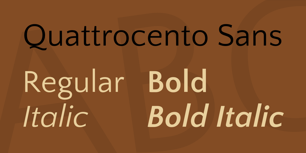 Пример шрифта Quattrocento Sans #1