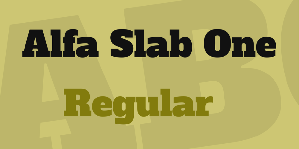 Пример шрифта Alfa Slab One #1
