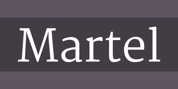 Пример шрифта Martel #1