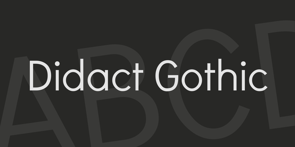 Пример шрифта Didact Gothic #1