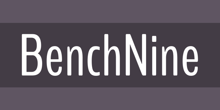 Пример шрифта BenchNine #1