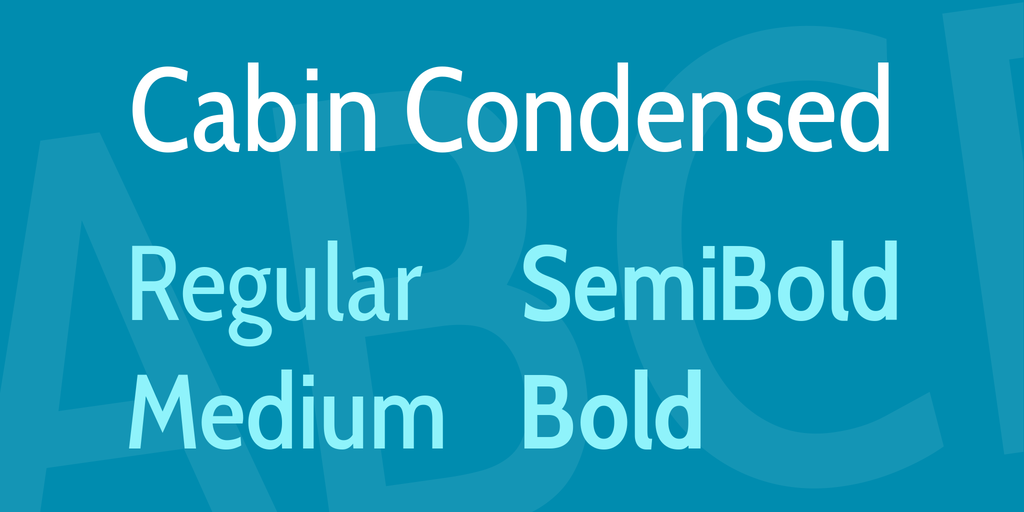 Пример шрифта Cabin Condensed #1