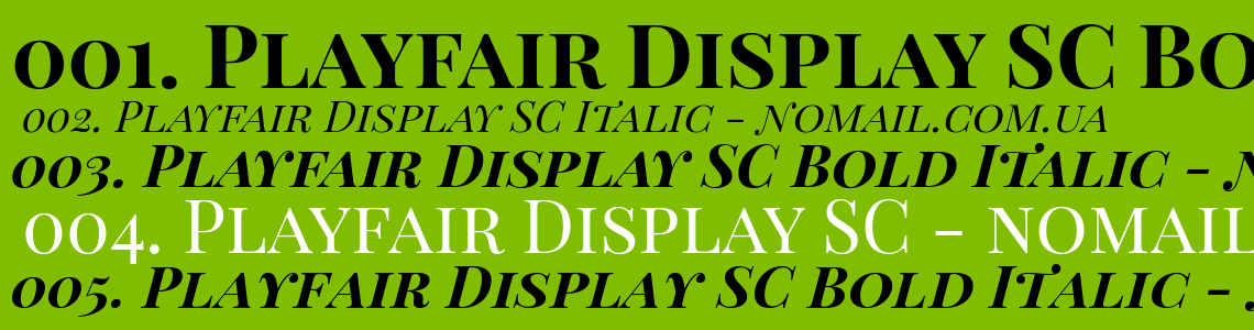Пример шрифта Playfair Display SC #1
