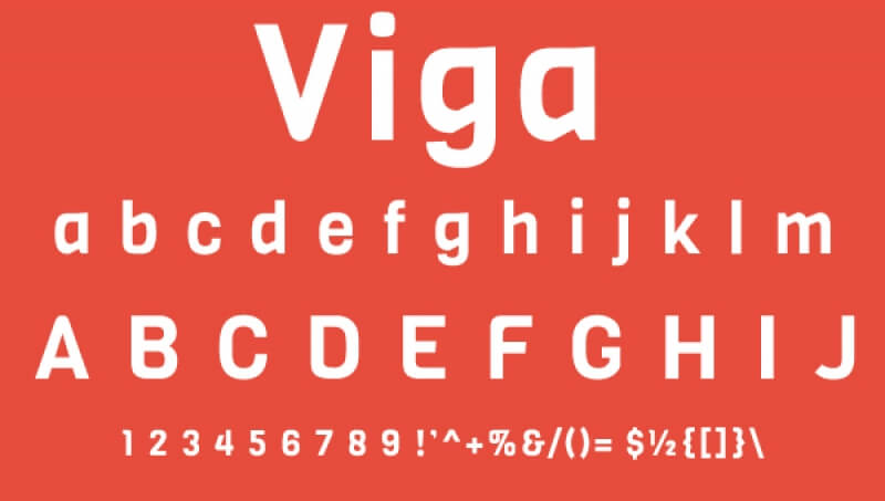 Пример шрифта Viga #1