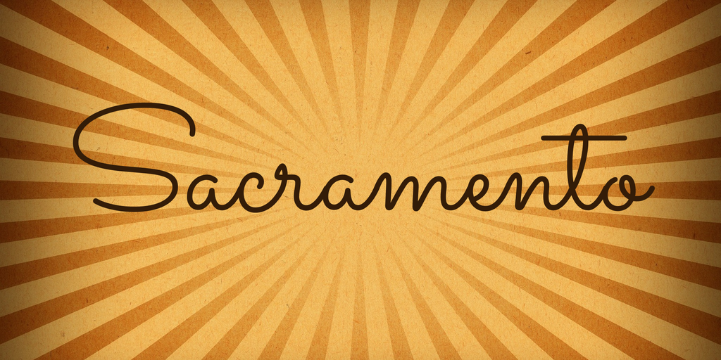 Пример шрифта Sacramento #1