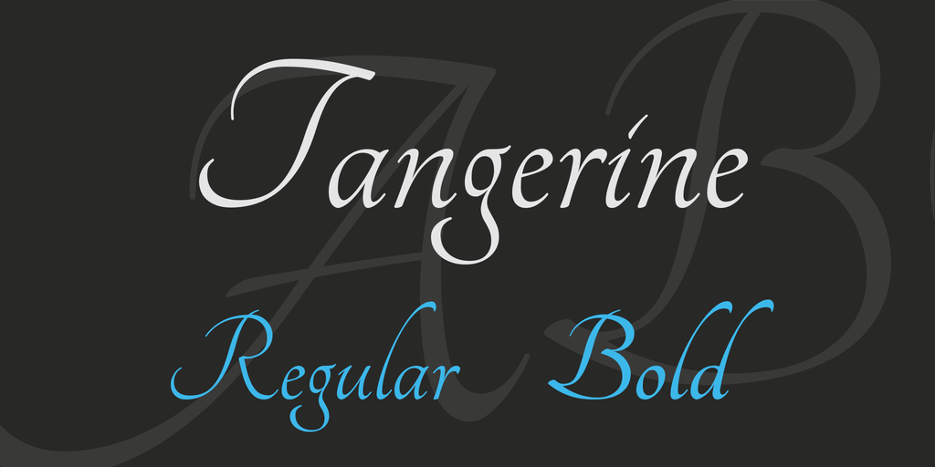 Пример шрифта Tangerine #1
