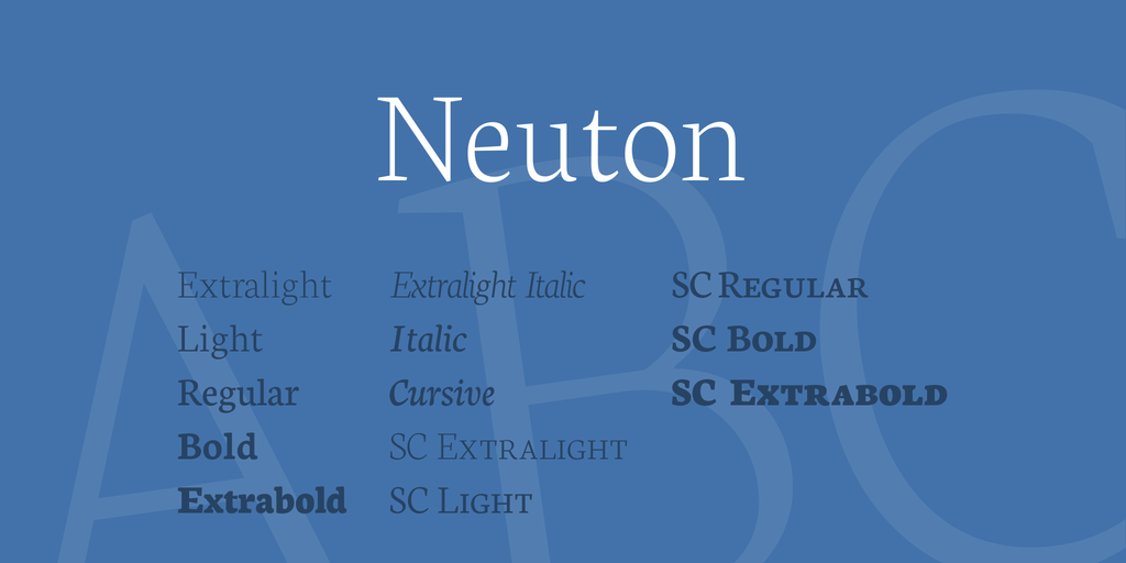 Пример шрифта Neuton #1