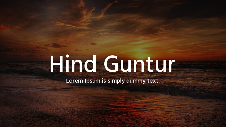 Пример шрифта Hind Guntur #1