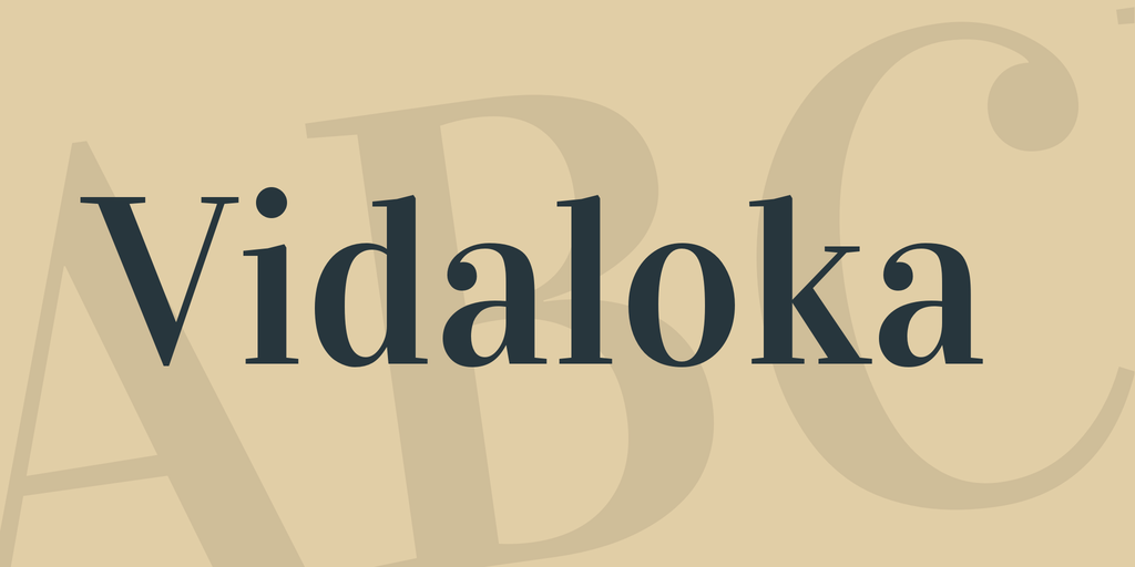 Пример шрифта Vidaloka #1