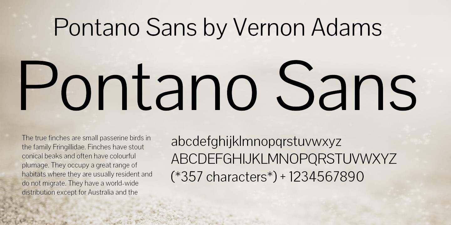 Пример шрифта Pontano Sans #1