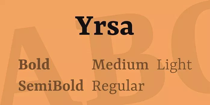 Пример шрифта Yrsa #1