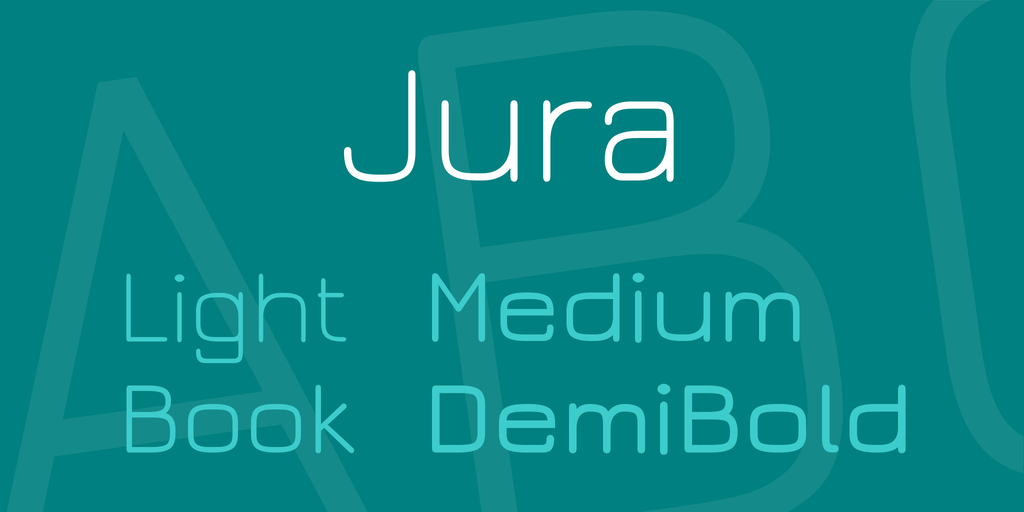 Пример шрифта Jura #1