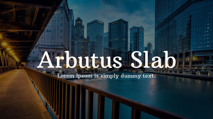 Пример шрифта Arbutus Slab #1
