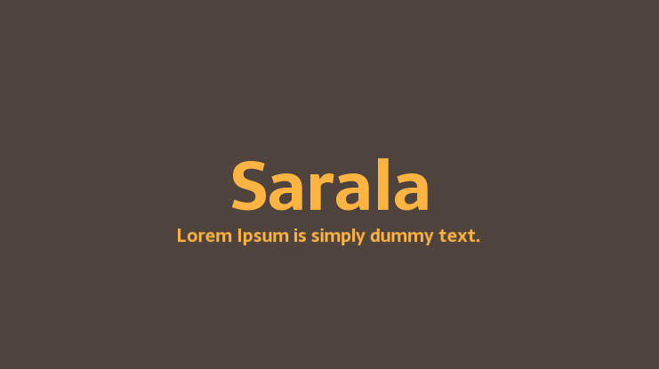 Пример шрифта Sarala #1