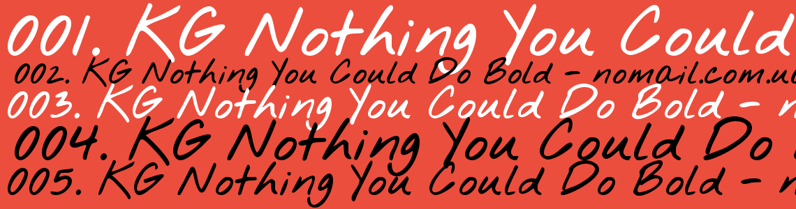 Пример шрифта Nothing You Could Do #1