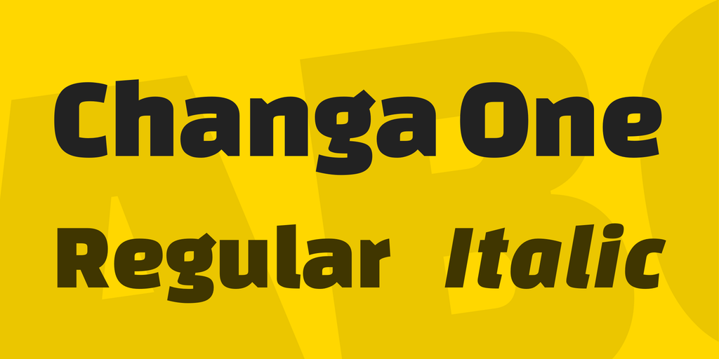 Пример шрифта Changa #1