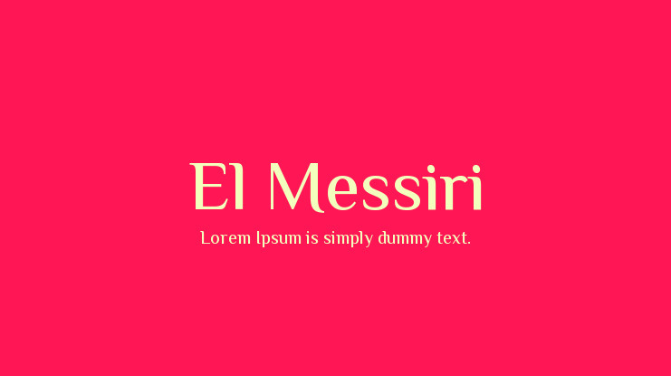 Пример шрифта El Messiri #1