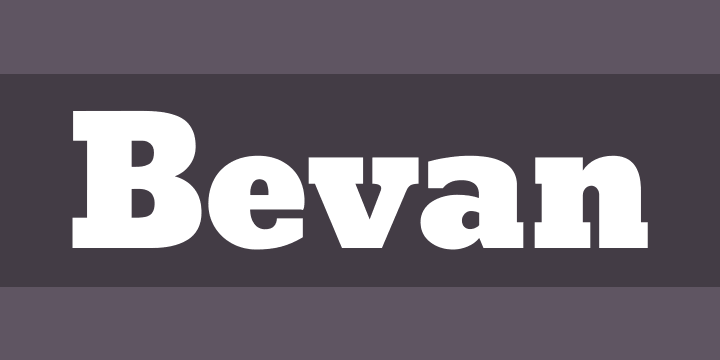 Пример шрифта Bevan #1