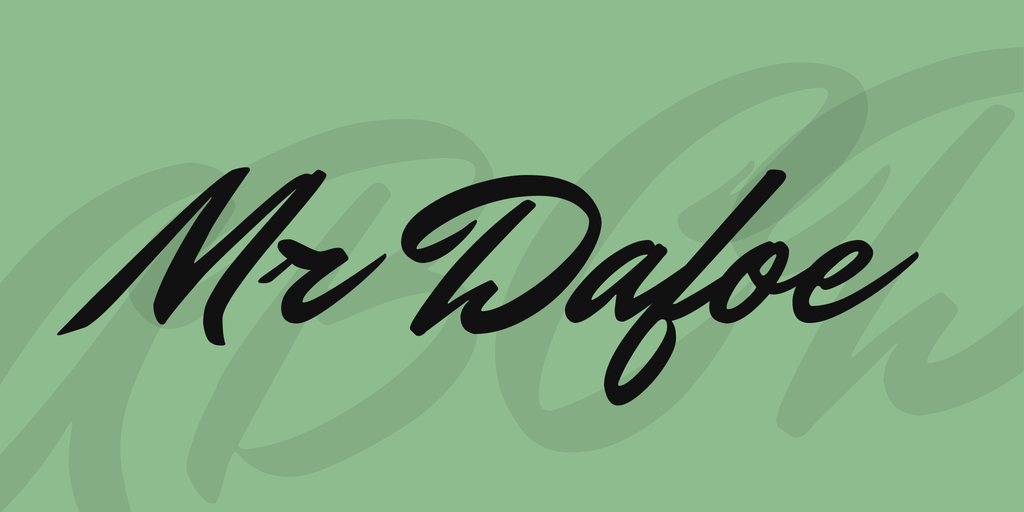 Пример шрифта Mr Dafoe #1