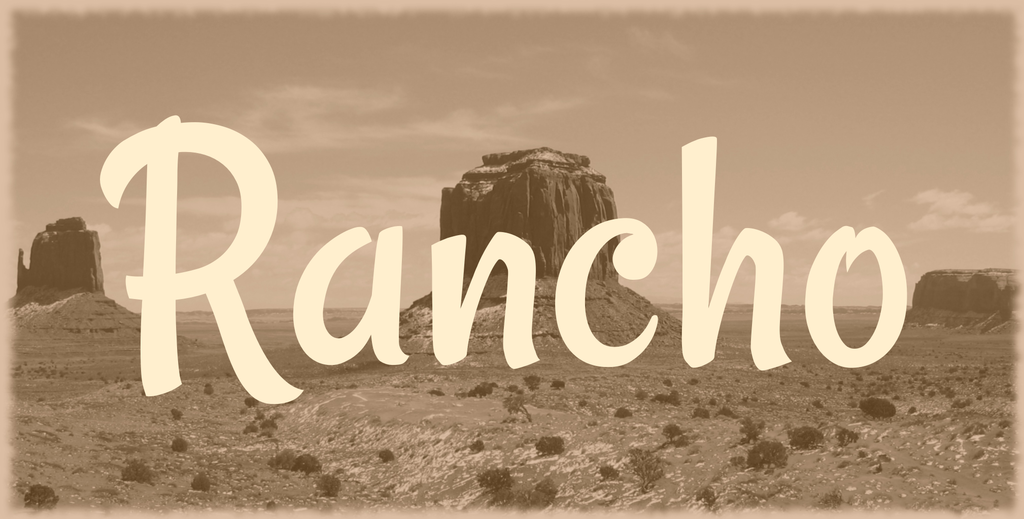 Пример шрифта Rancho #1