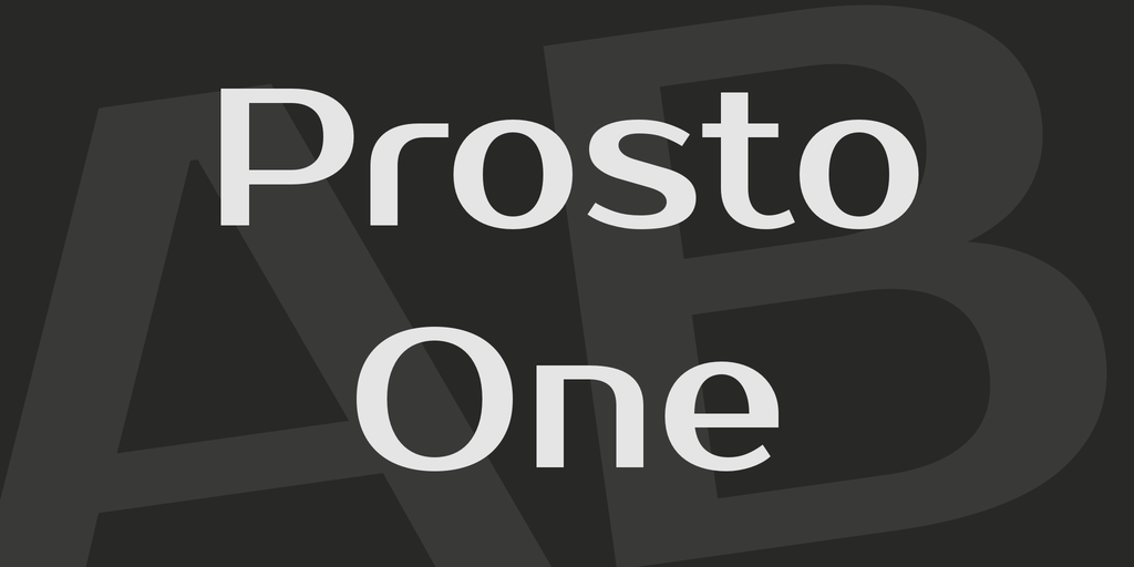 Пример шрифта Prosto One #1