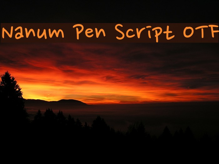 Пример шрифта Nanum Pen Script #1