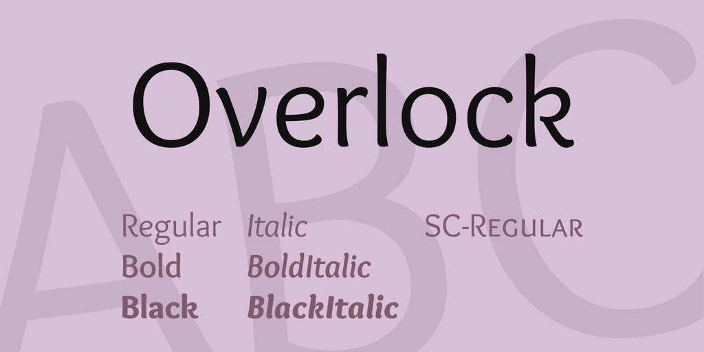 Пример шрифта Overlock #1