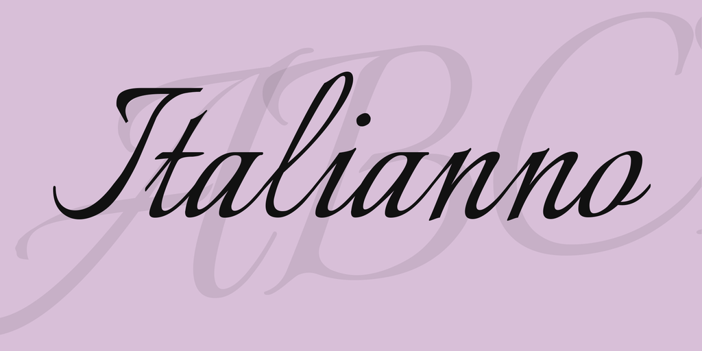 Пример шрифта Italianno #1