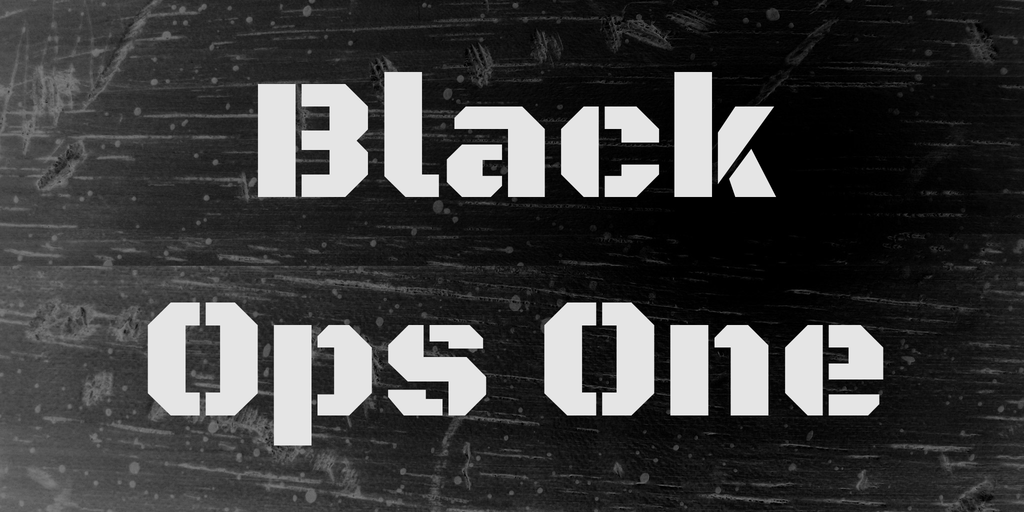 Пример шрифта Black Ops One #1