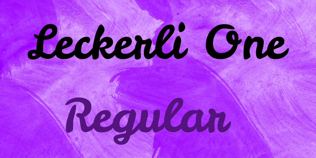Пример шрифта Leckerli One #1