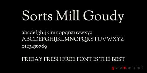 Пример шрифта Sorts Mill Goudy #1