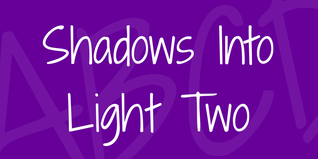 Пример шрифта Shadows Into Light Two #1