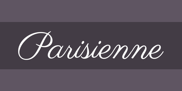 Пример шрифта Parisienne #1