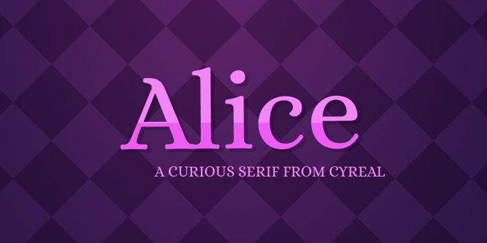 Пример шрифта Alice #1