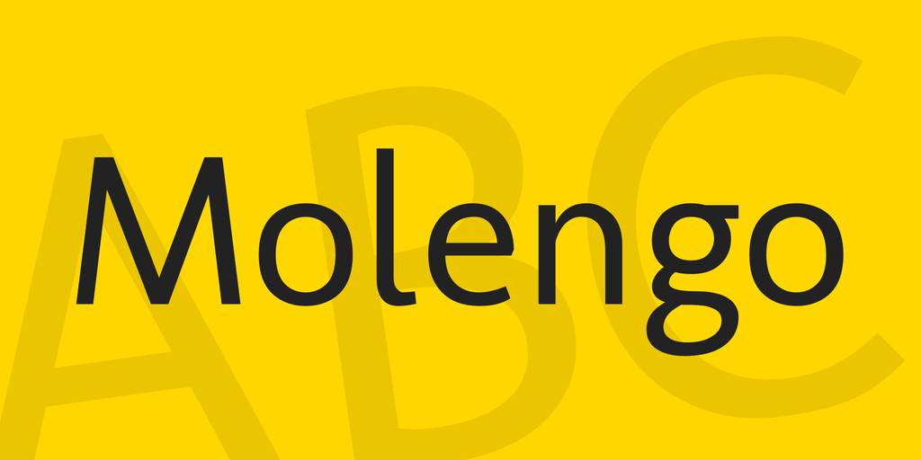 Пример шрифта Molengo #1