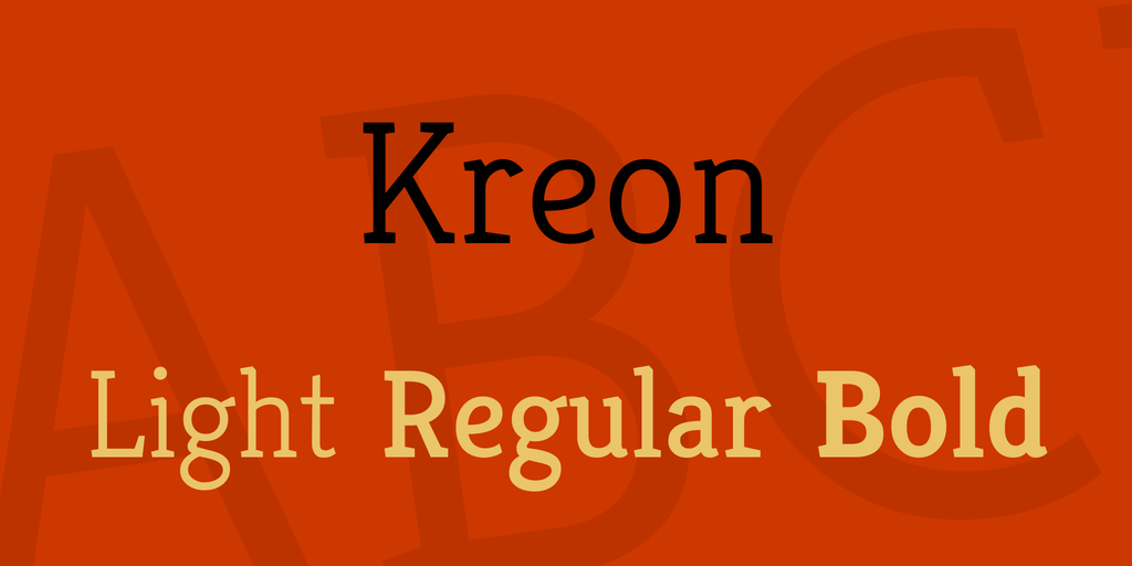 Пример шрифта Kreon #1