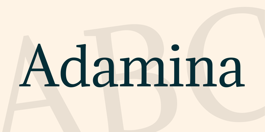Пример шрифта Adamina #1