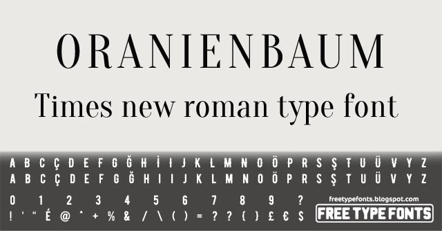 Пример шрифта Oranienbaum #1