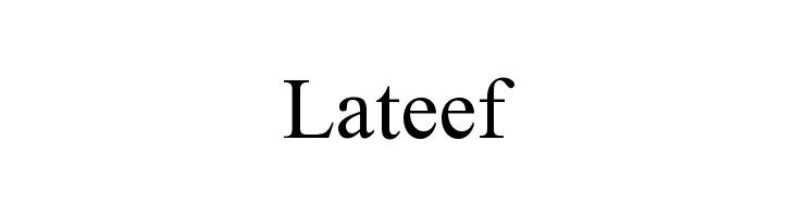Пример шрифта Lateef #1