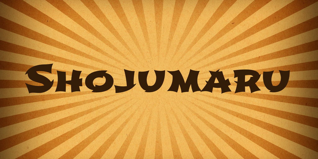 Пример шрифта Shojumaru #1