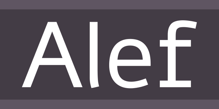 Пример шрифта Alef #1