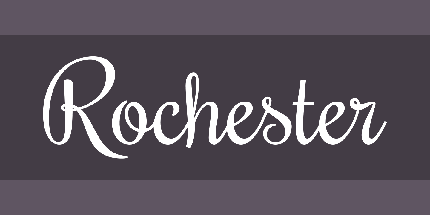 Пример шрифта Rochester #1