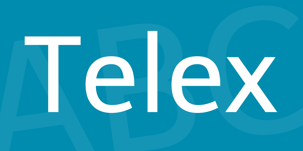 Пример шрифта Telex #1