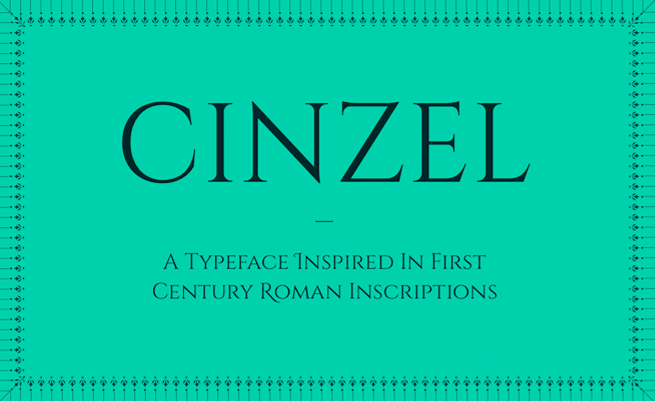 Пример шрифта Cinzel Decorative #1