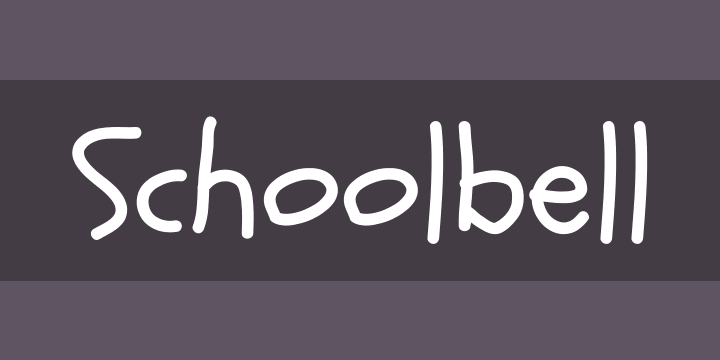 Пример шрифта Schoolbell #1
